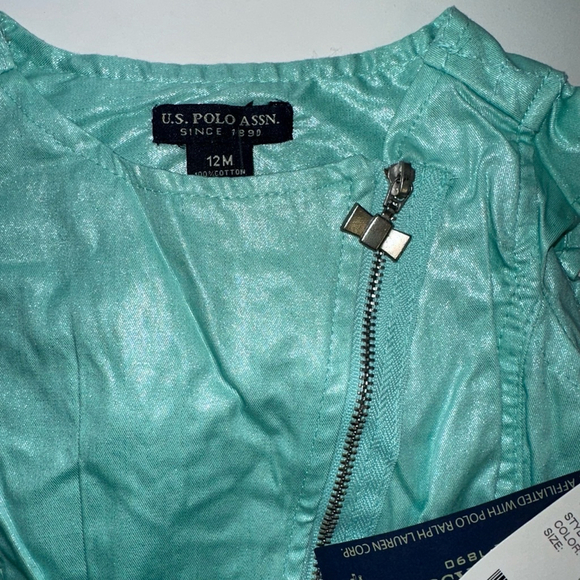 Lot of 3 baby girl clothing items 12 months NEW U.S. Polo Calvin Klein Garanimal - Picture 9 of 16